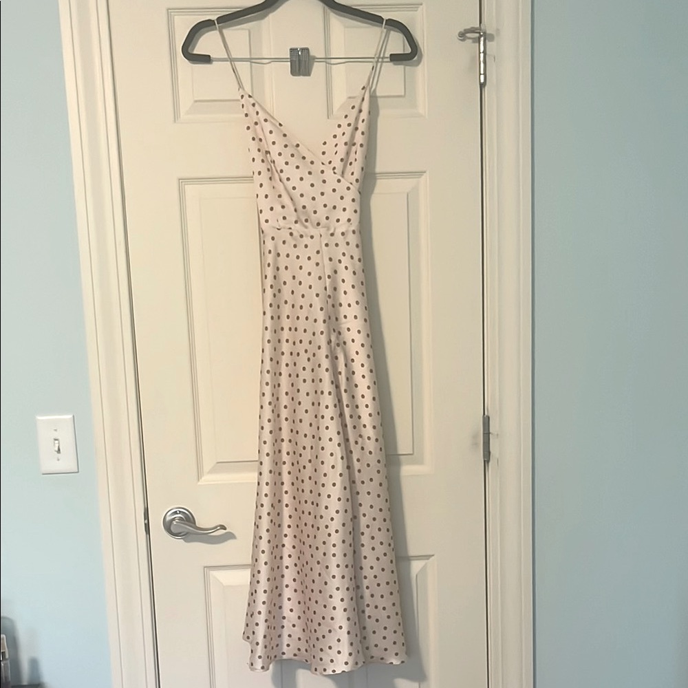 Zara polka dot Sundress - Spaghetti Straps that cross in back. small